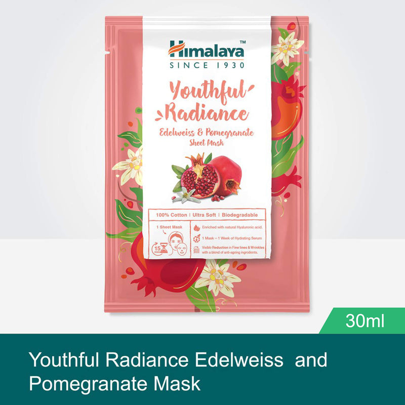 Himalaya Youthful Radiance Edelweiss & Pomegranate Sheet Mask